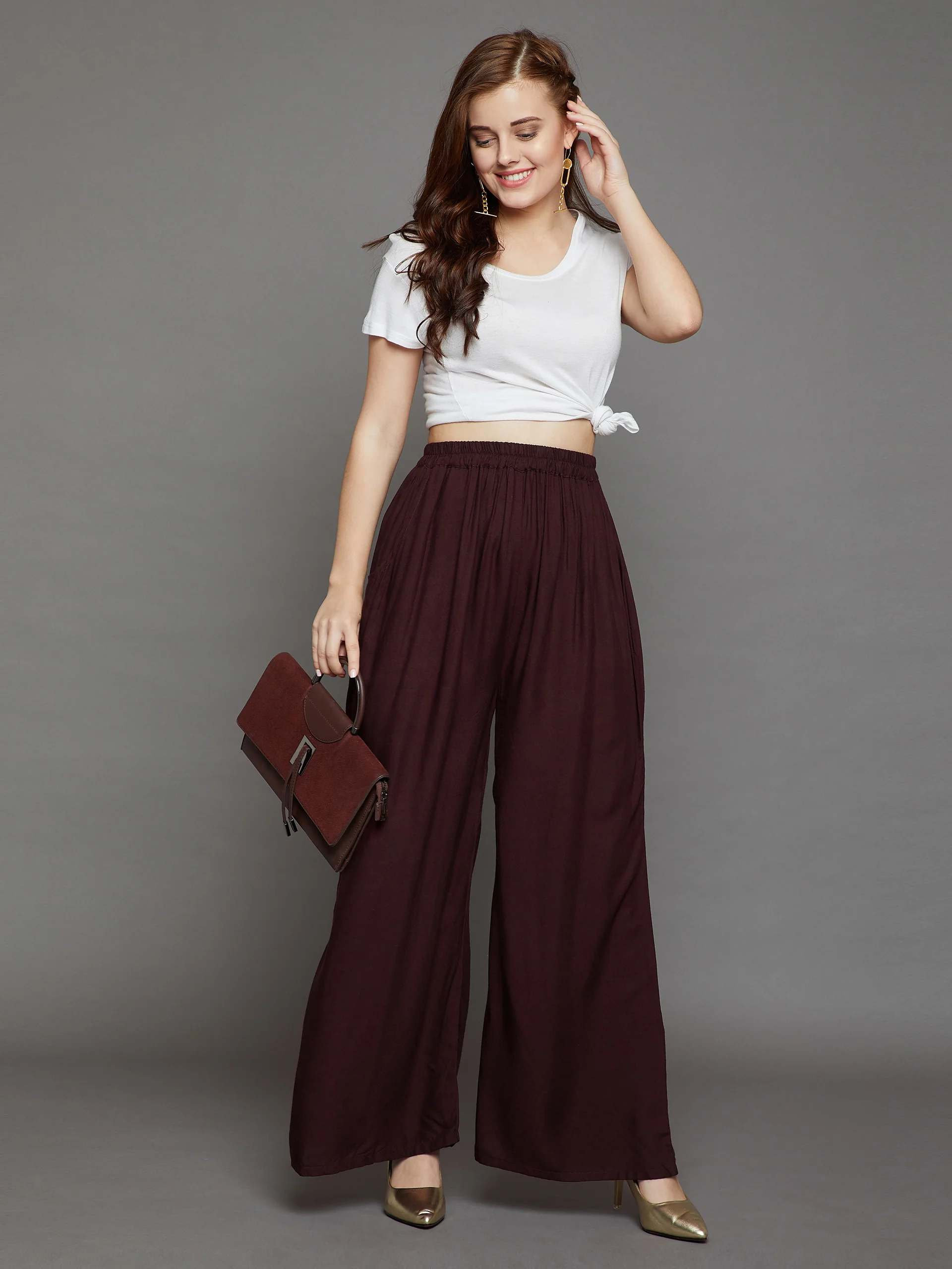 Premium Palazzo Pants - Brown