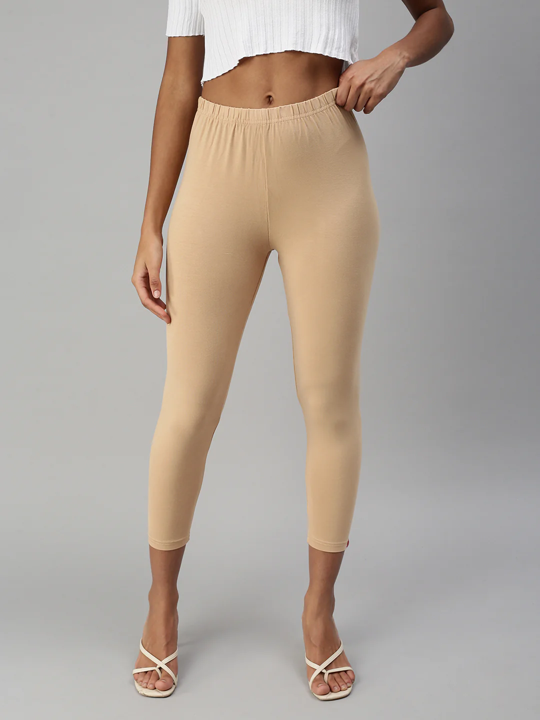Stylish Women Leggings - Beige