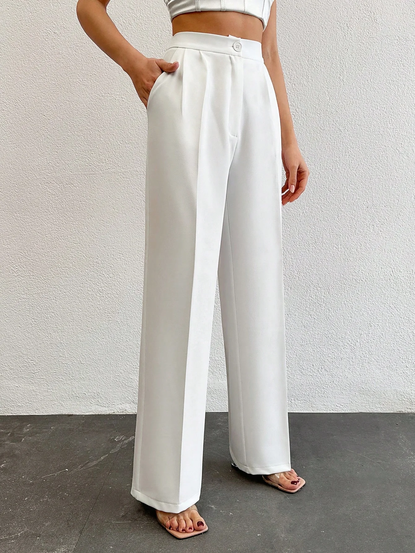 Formal Women Pants - White