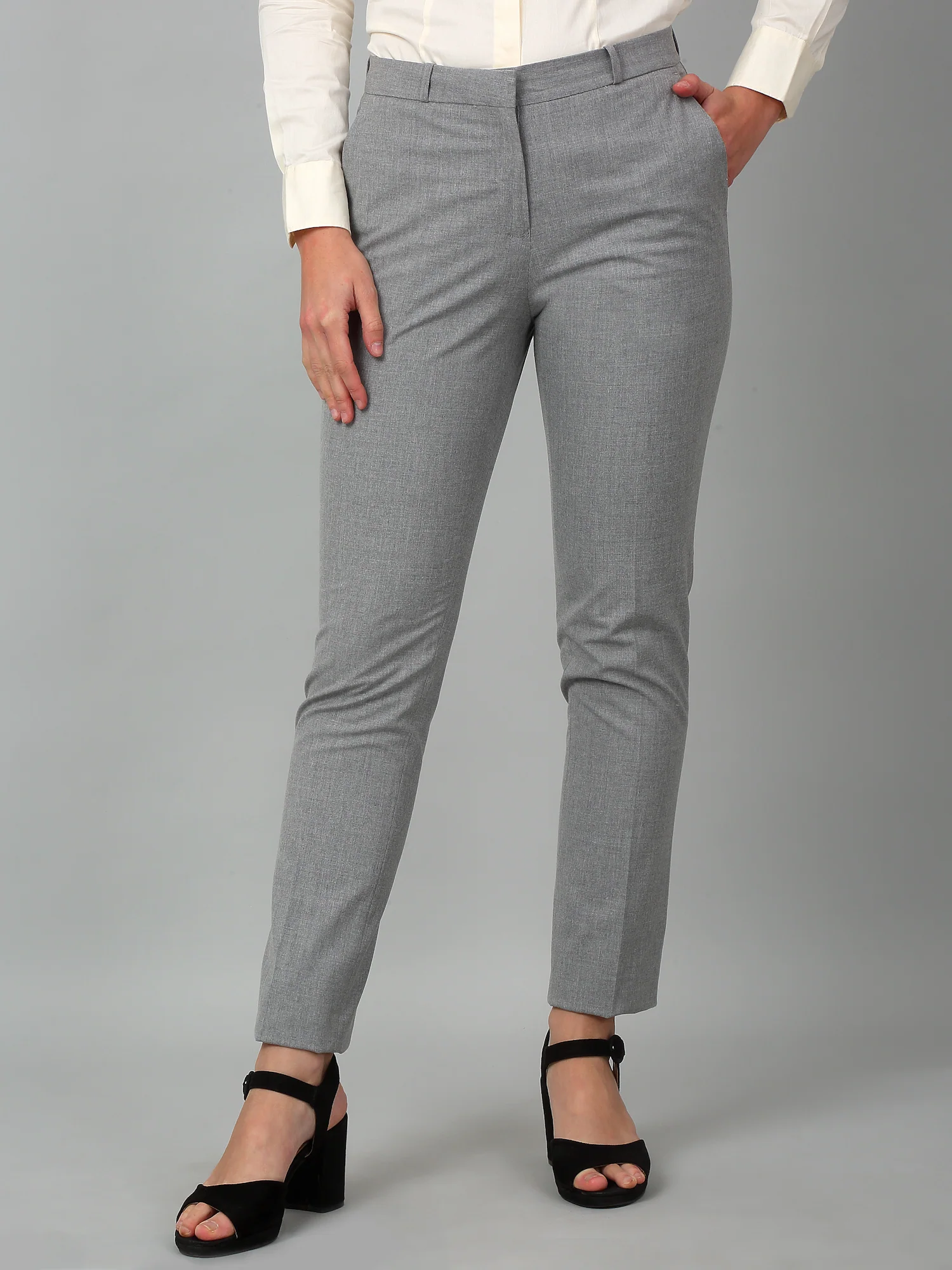Formal Women Trousers - Grey
